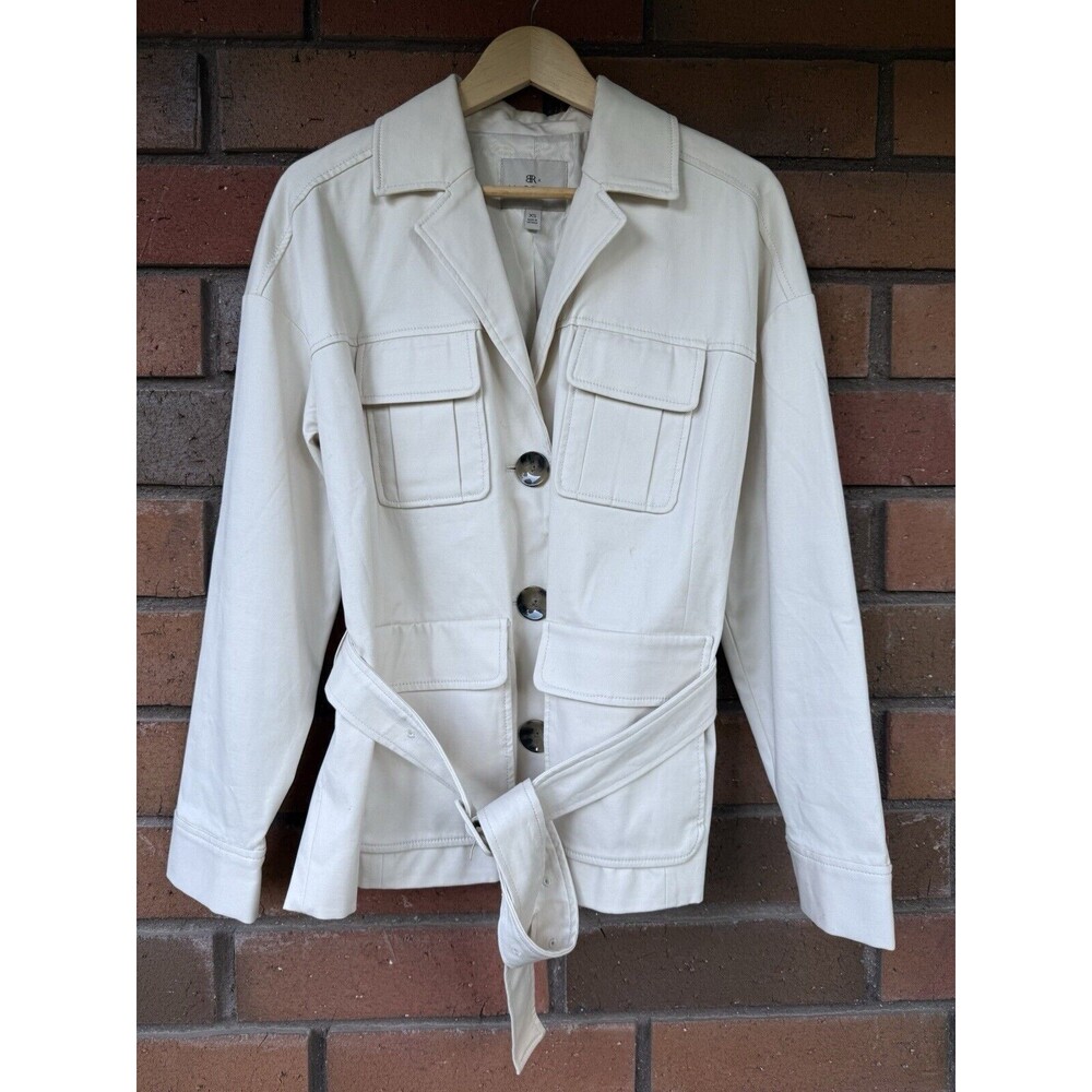Harbison Banana Republic Utility Jacket Safari Belted | Cream | Womens Size‎ XS